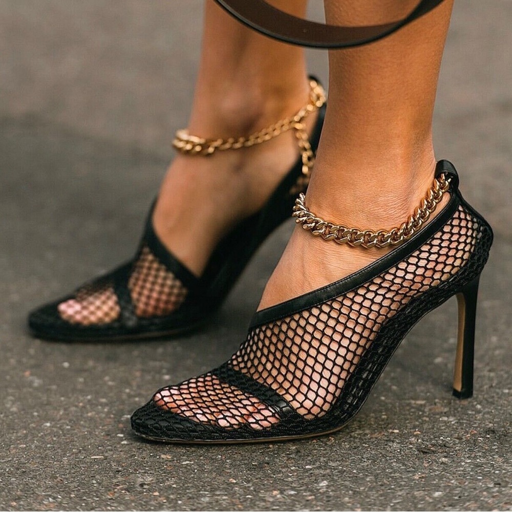 FINAL PRICE. BNIB Bottega Veneta Netted Chain Heel